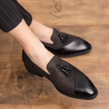 2020 Nou Mocasini pentru Barbati Stil European și American Slip-On Mens Casual Pantofi de Moda Ciucure Om Pantofi Rochie de Partid Plus Dimensiune