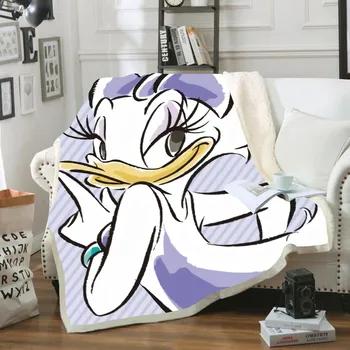 Disney Daisy Duck Donald Duck Pătură de Pluș Aruncați o Canapea extensibilă Capac Twin lenjerie de Pat pentru Fete Baieti Copii Cadouri