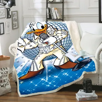Disney Daisy Duck Donald Duck Pătură de Pluș Aruncați o Canapea extensibilă Capac Twin lenjerie de Pat pentru Fete Baieti Copii Cadouri