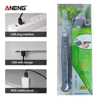 2020 ANENG LT002 5V 8W Mini USB Portabil Electric Alimentat de Lipit Pen/Sfat Comutator Reglabil de Lipit Unelte de Fier