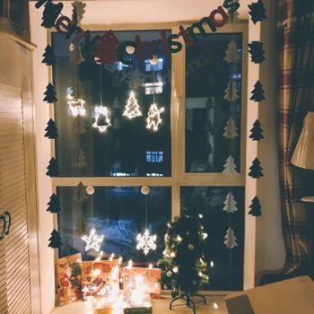 Lumini de crăciun geam usa Baterie beculețele de Crăciun Lumina de anul nou decor Decor de crăciun pentru acasă natale, navidad 2021 cadou
