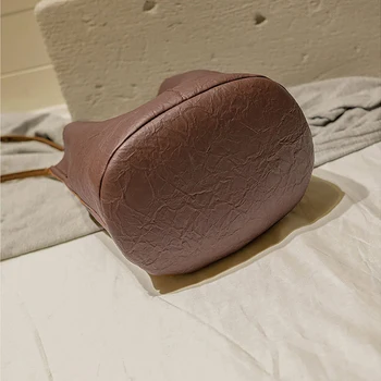 YBYT vintage din piele PU pentru femei găleată sac de umăr, genți de mână de lux de designer 2019 faimosul brand geantă de cumpărături de sex feminin sac de mesager