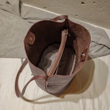 YBYT vintage din piele PU pentru femei găleată sac de umăr, genți de mână de lux de designer 2019 faimosul brand geantă de cumpărături de sex feminin sac de mesager