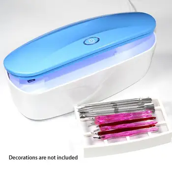 Led Cutie de 180 de Secunde USB Reîncărcabilă Sterilizator Set de Instrumente de Unghii Cu Cablu de Lumina UV Pensete Procesul de Curățare Display Numărătoarea inversă