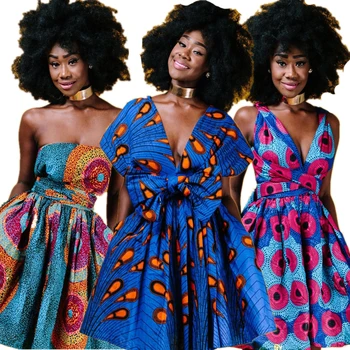 2020 Nou Florale National Print African Rochii Pentru Femei Petrecere De Seara Cutat Nobil Dashiki Bazin Haine Africane Riche De Sex Feminin