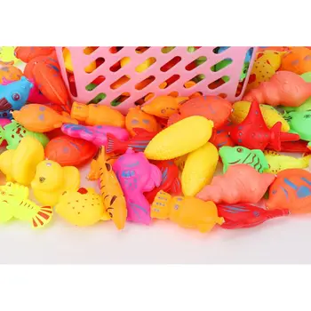 30/52 Pc-Uri De Pescuit Magnetic Jucării De Plastic Pește Set Tijă Copii Jucându-Se Cu Apă Cadouri