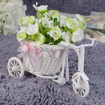 Plastic Dormitor Birou ca Cadou de Rattan Tricicleta Biciclete Coș de Flori de Gradina Petrecere de Nunta de Decorare Mini utilitate coș