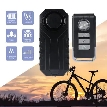 1Set Wireless Biciclete de Alarmă Anti-furt 113DB Tare Impermeabil în aer liber Vibrații Alarmă Inteligent de Control de la Distanță de Alarmă de Blocare Biciclete