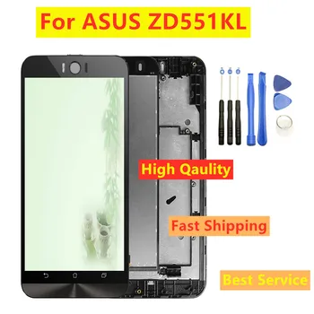 Pentru Asus Zenfone Selfie ZD551KL Z00UD Touch Screen Digitizer LCD Display Cu Rama de Sticlă LCD Senzor de Asamblare Piese