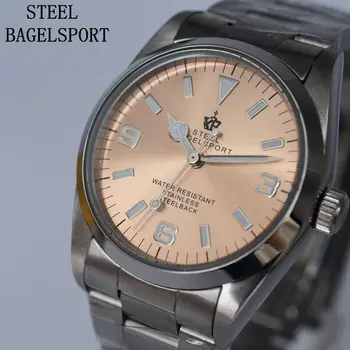 STEELBAGELSPORT Classic Automatic Mecanic Integral din oțel Inoxidabil Ceas Ceasuri Barbati Top Brand de ceasuri de Lux de Afaceri de sex Masculin Ceasuri