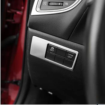 Styling auto Comutator Consolă mi-Buton de oprire de Acoperire Pentru Mazda 3 Axela 2016 2017 Frontal Lumina Lămpii Tăiați Garnitura Bezel