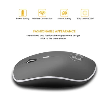 Ergonomic 2.4 GHz Wireless Mouse-ul Silent Mouse Optic 800/1200/1600DPI 4 Butoane cu Mini receptor inteligent pentru Laptop PC