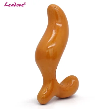 Prostata Masaj Stimulator Clitoris Lemn G Spot Anal Plug 3 Tipuri Woody Dildo Butt Plug Jucarii Sexuale GS0179