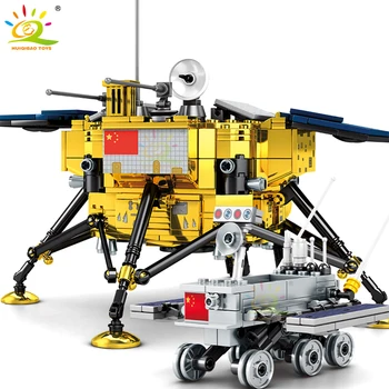 HUIQIBAO 702PCS Spațiu Lunar Lander Sonda Blocuri Oraș de Patrulare Vehicule Camion Astronaut Cifre Cărămizi Jucarii Pentru Copii
