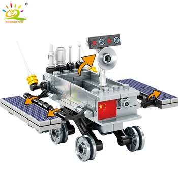 HUIQIBAO 702PCS Spațiu Lunar Lander Sonda Blocuri Oraș de Patrulare Vehicule Camion Astronaut Cifre Cărămizi Jucarii Pentru Copii