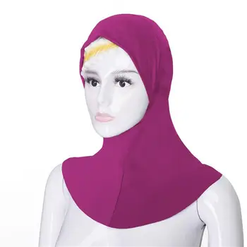 Femeile Sub Pălărie Eșarfă Capac De Oase Bonnet Ninja Hijabul Islamic Gât Acoperi Musulman Pălărie Ramadan Moale De Culoare Solidă Arabe Niquabs Turban Nou