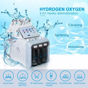 Huiyi 6 in 1 hidra de apa coaja de microdermabraziune /hidro dermabraziune facial machine