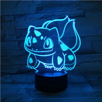 Takara Tomy Pokemon Lumina de Noapte 3D LED Lampă Mewtwo Eevee Charizard Greninja figurina Jucarie pentru Copii Ziua de nastere Cadou de Crăciun