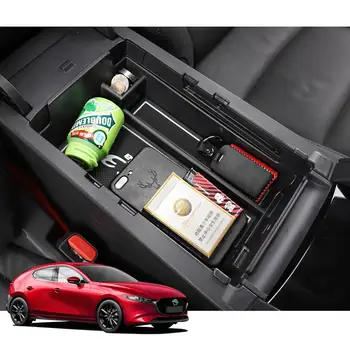 LFOTPP Pentru Mazda 3 4 2019 2020 Masina Central Cotiera Cutie Depozitare Non-alunecare de Praf-dovada Cauciuc Auto Interior, Curatare Accesorii