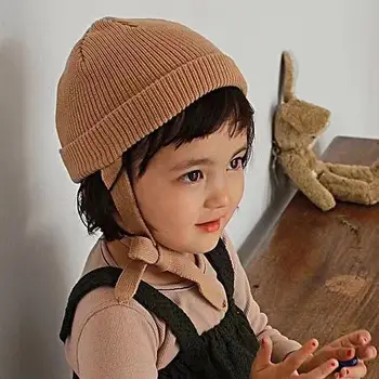 Noua Moda Stil coreean grupa de Copii Beanie Cald Pălării de Iarnă pentru Copii Fete Tricotate din Lână Earflap Băieți Capac Copil Pălărie