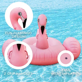 150cm Mare Piscină de Vară Gonflabile Gigant Roz Flamingo Ture Plutesc în Apa de Baie Jucarii de Biliard Distractiv Pluta Apă Pe Jucării Partid