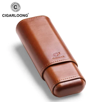 Trabuc COHIBA caz are 2 trabucuri portabil trabucuri cutie de voiaj din piele tabachera CF-1901