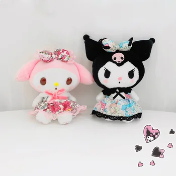 Lolita Serie Japoneze Kawaii Kuromi de Pluș Pandantiv Jucărie Loli Dress-up, Melodia Mea de Pluș Breloc Păpuși Peluche Ornamente Fete Cadou