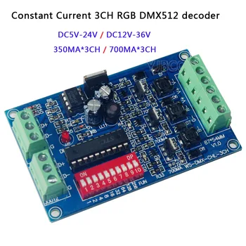 DC5V-24V/DC12V-36V Curent Constant RGB 700ma*3CH 350ma*3CH DMX512 decodor controler cu led-uri led dimmer Pentru LED-uri lampa cu led-uri benzi