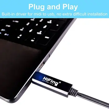 HiFing USB ÎN AFARĂ de Interfață MIDI Convertor/Adaptor cu 5-PIN DIN Cablu MIDI pentru PC/ Laptop/ Mac