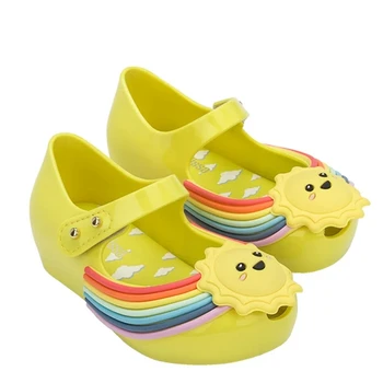 Mini Melissa 2021 Copii nou jeleu de pantofi de Printesa Fata de Curcubeu sandale de Vara pentru Copii copilul Noros Bomboane Drăguț Beach sandal Cadou