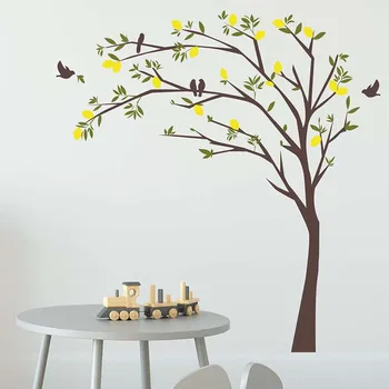 Nordic Stil Simplu Copac Autocolante de Perete pentru camera de zi, Dormitor, Pepinieră Decor de Perete de Vinil PVC Decalcomanii de Perete de Arta picturi Murale Decor Acasă