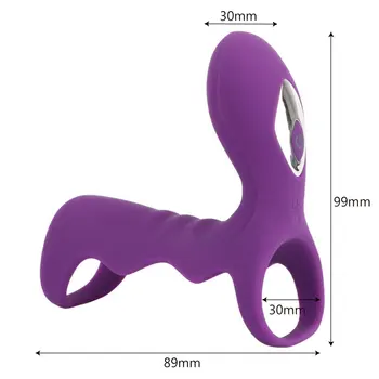 OLO 10 Viteza Intarziere Ejaculare Penis Inele Vibrator din Silicon Stimularea punctului G Masculin Masturbari Jucarii Sexuale pentru Barbati