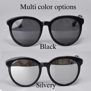 Brand de moda Designer de ochelari de Soare pentru femei BLÂND Vrea Rundă Acetat Polarizat Lentile UV400 ochelari de soare femei Cu marca Caz