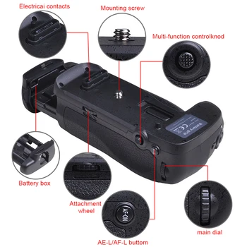 Powertrust Verticale MB-D18 Mâner Acumulator potrivit Pentru Nikon D850 MB-D18 Camere DSLR ca Lucra cu RO-EL15a EN-EL15 sau 8 X Baterie AA