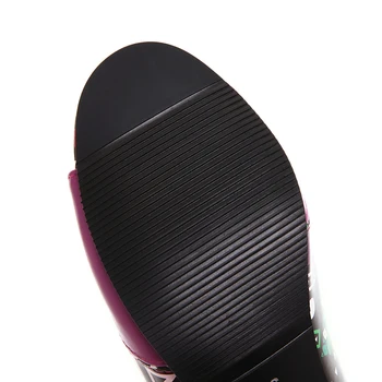 Doamnelor Tocuri Înalte de Moda Pene de Pantofi pentru Femei Sandale Gladiator Femeie de Imprimare Banchet Petrecere Pantofi de Vara 2020 Zapatos De Mujer