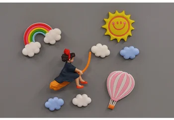 3D Magneți de Frigider Autocolant Rășină Creator de Desene animate Drăguț Vrăjitoare Copii Cadouri Decor Acasă