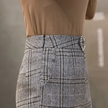 Primavara Toamna Înaltă Talie Pantaloni Carouri Produsului 2020 coreene Noi Glezna-lungime Pantaloni Largi Casual Harem Pantaloni Femei Pantaloni Femme