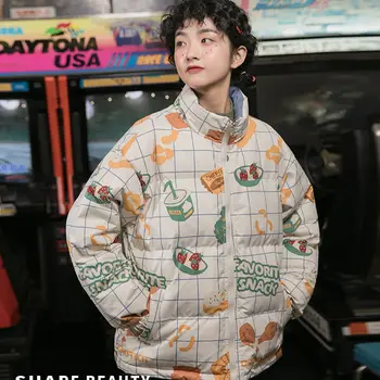 În 2020, noi Femeile Parka jacheta de Moda desene animate gros de iarna cald japonez sacou haina de iarna parka solid uza parka
