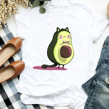 Femei Lady Desene animate Avocado Cuplu Dragoste Drăguț Amuzant Trend 90 Doamnelor T Tee pentru Femei Tricou Tricou Femei Haine de Top Graphic T-shirt