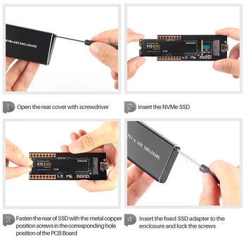 PCIE NVMe USB3.1 HDD Cabina de M. 2 până la USB 3.1 Tip C M pentru SSD cabina de Hard Disk Cazul HDD Extern de Caz/PCIE SSD Caz