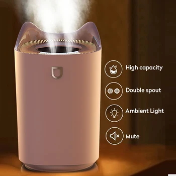 3L Umidificator de Aer Dublu Duza Difuzor de arome Cu Coloful LED Lumina de Ceață Grele cu Ultrasunete Aromoterapie Umidificatoare Difuzoare