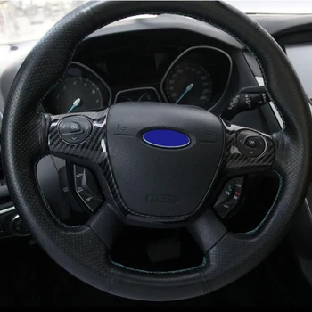 Masina 1buc ABS fibra de Carbon volan decor Pentru Ford FOCUS 3 MK3(2012-2017)Ford KUGA 2013-