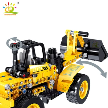 HUIQIBAO 302pcs Inginerie Lopata auto Blocuri de Constructii Pentru Copii Technics City camion de Construcții Cărămizi jucarii copii