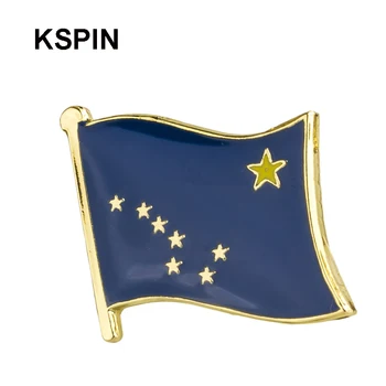 Insigna metalică statele UNITE ale americii American ALASKA Drapelul de Stat Pin broșă Broșă Icoane 10buc