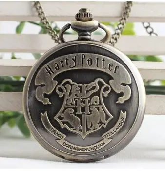 Ceasuri de buzunar Vintage Scoala Hogwarts VIPERINILOR ochi-de-șoim Ceas de Buzunar Quartz cu lanț colier pandantiv pentru Barbati Cadou