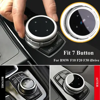 Negru Argintiu Modificat Consola centrală Multimedia Buton de Comandă Buton Ornamente Capac Decor Plastic ABS pentru BMW F10 F20 F30 Instrumente