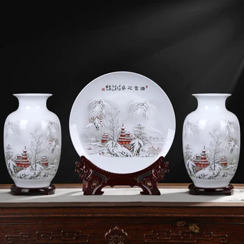 Ceramica Vaza Decor Jingdezhen noul stil Chinezesc acasă decorare camera de zi aranjament de flori mici de artizanat