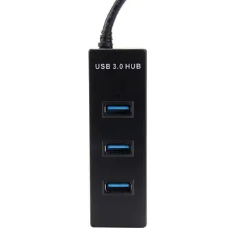 4 Port USB 3.0 Hub 5Gbps Rata de Transfer de Date Portabil Compact Pentru PC, Mac, Laptop, Notebook, Desktop BK 4 Port USB 3.0 HUB