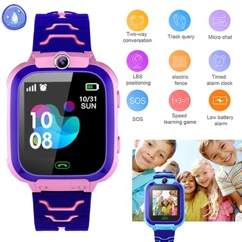 Rezistent la apa Q12B Ceas Inteligent Multifuncțional pentru Copii Ceas Digital Baby Ceas Telefon Pentru IOS Android Jucărie pentru Copii Cadouri