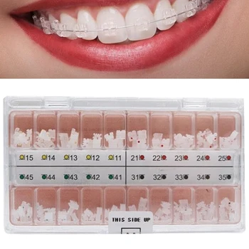 5Set/100buc Dentare Ortodontice Ceramice Paranteze Acolade Paranteze de Metal Cu Bucală Tub Dentare Ortodontice Directe Pastă Adezivă